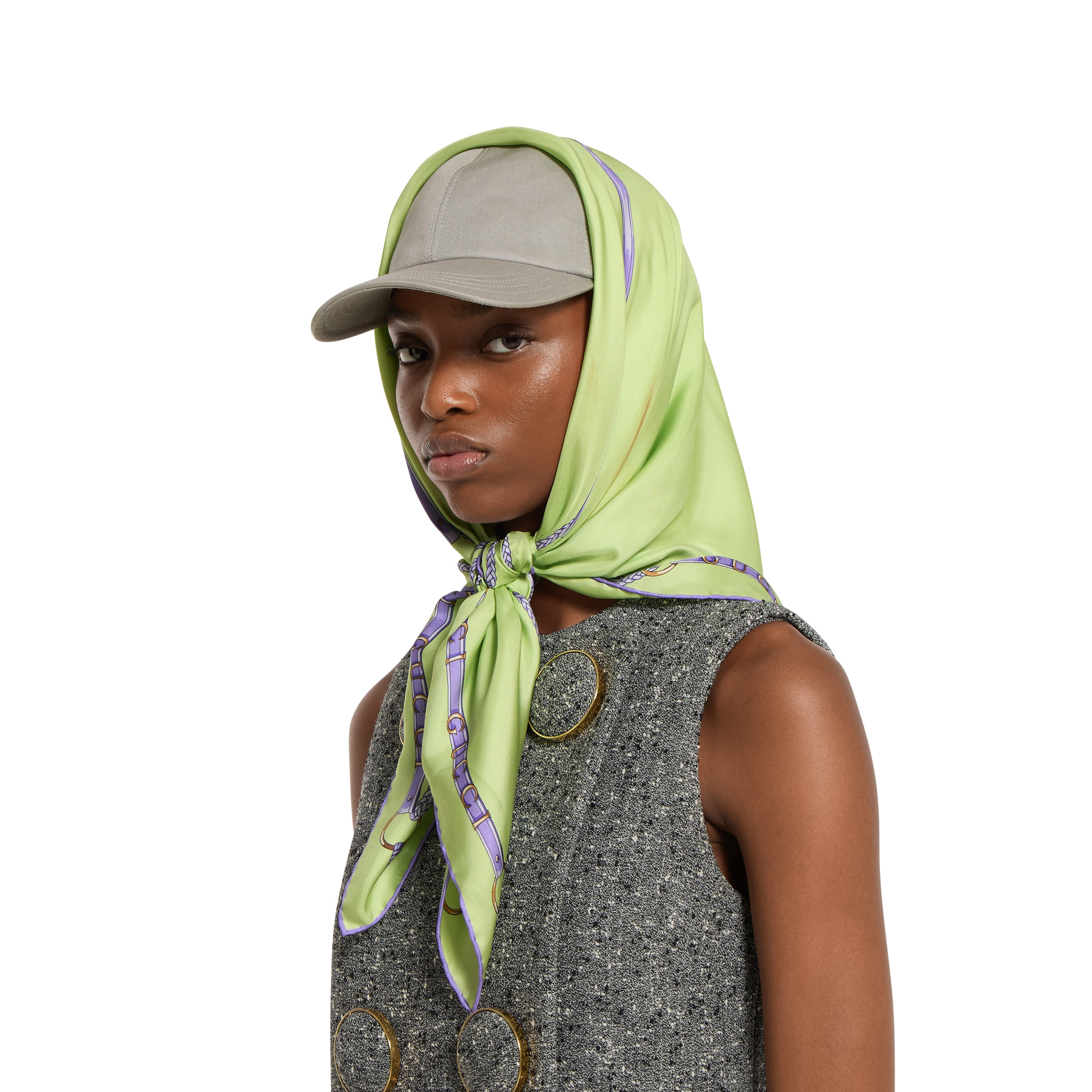 Printed silk twill carré - 4