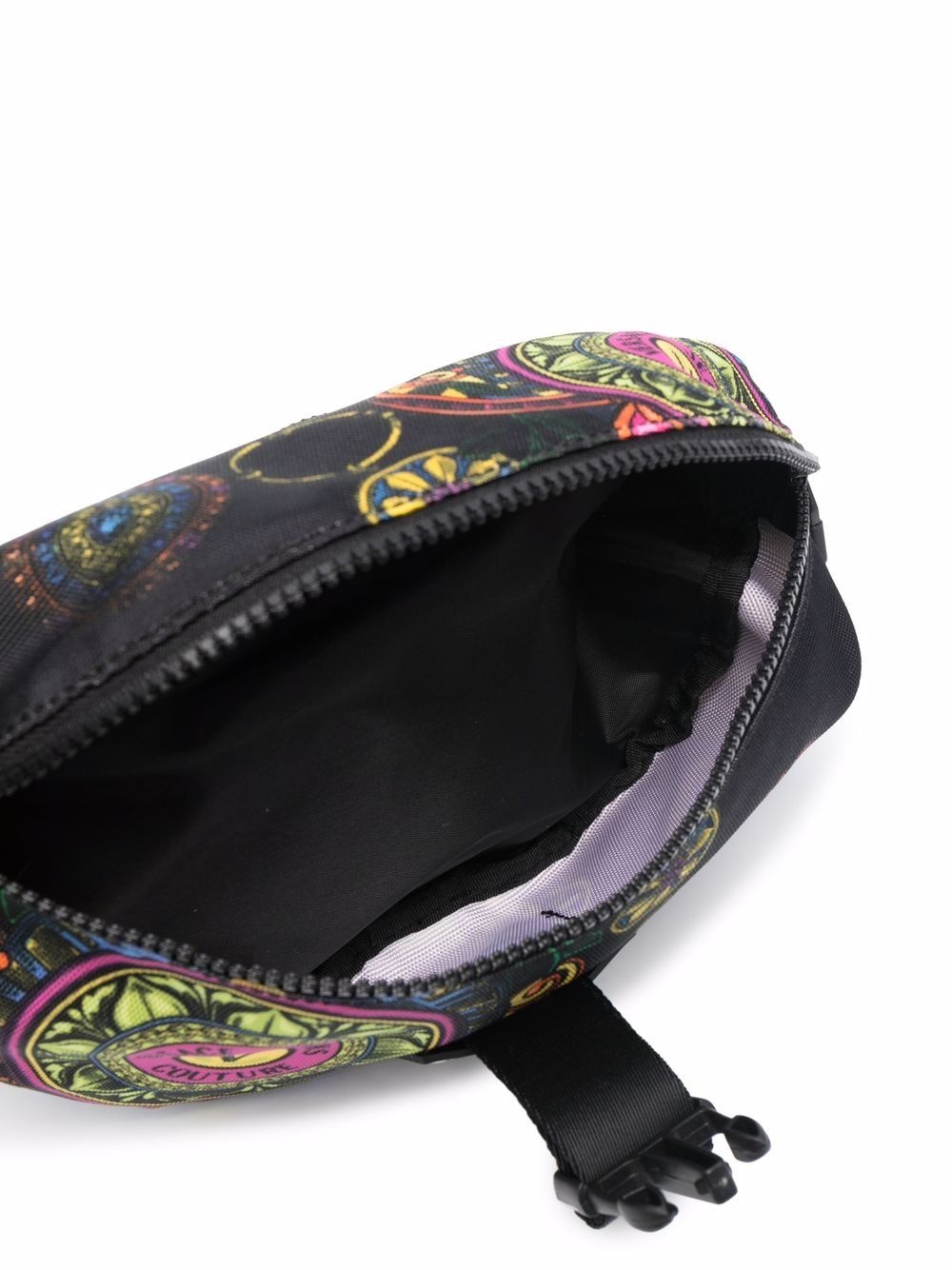 baroque-print buckled belt bag - 5