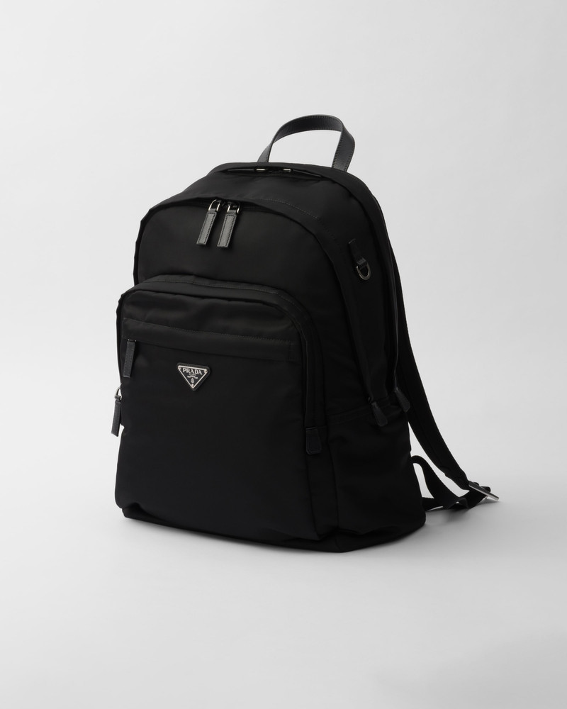 Re-Nylon and Saffiano leather backpack 3