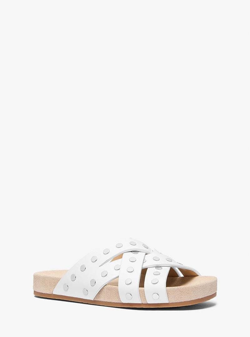 Irene Studded Leather Flat Sandal 1