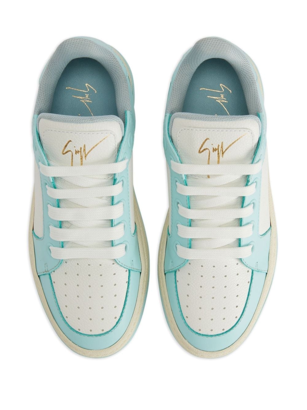 GZ94 logo-print leather sneakers - 4