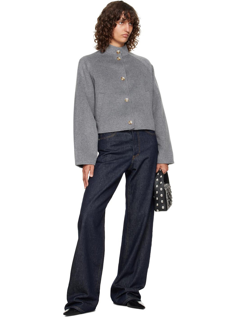 Loulou de Saison Gray Nyma Wool Drap Jacket outlook