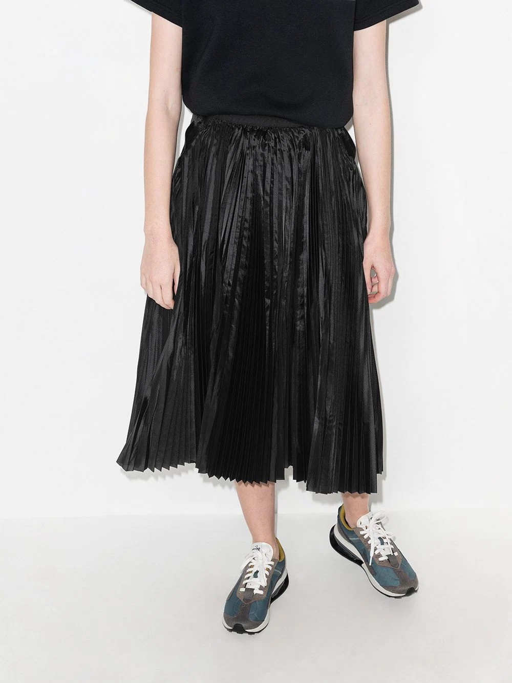 x sacai pleated midi skirt - 2