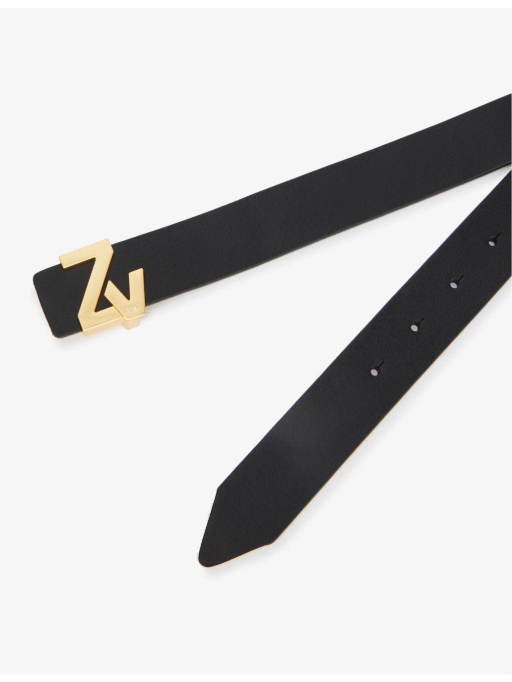 Logo-buckle leather belt - 2