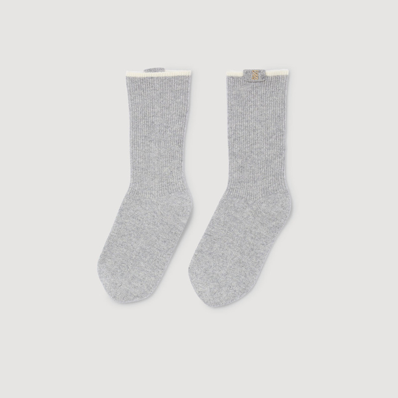 TWO-TONE KNEE-HIGH SOCKS 1