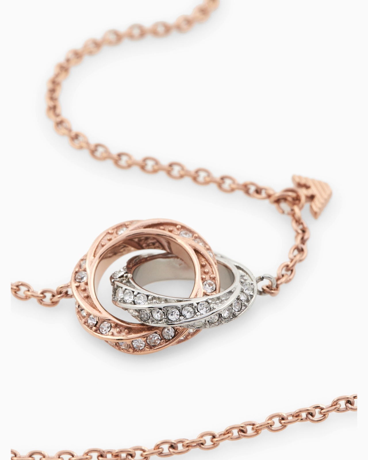 TWO-TONE STAINLESS STEEL CHAIN NECKLACE - 2