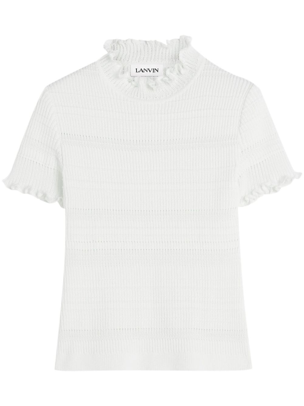 cotton knitted T-shirt - 1