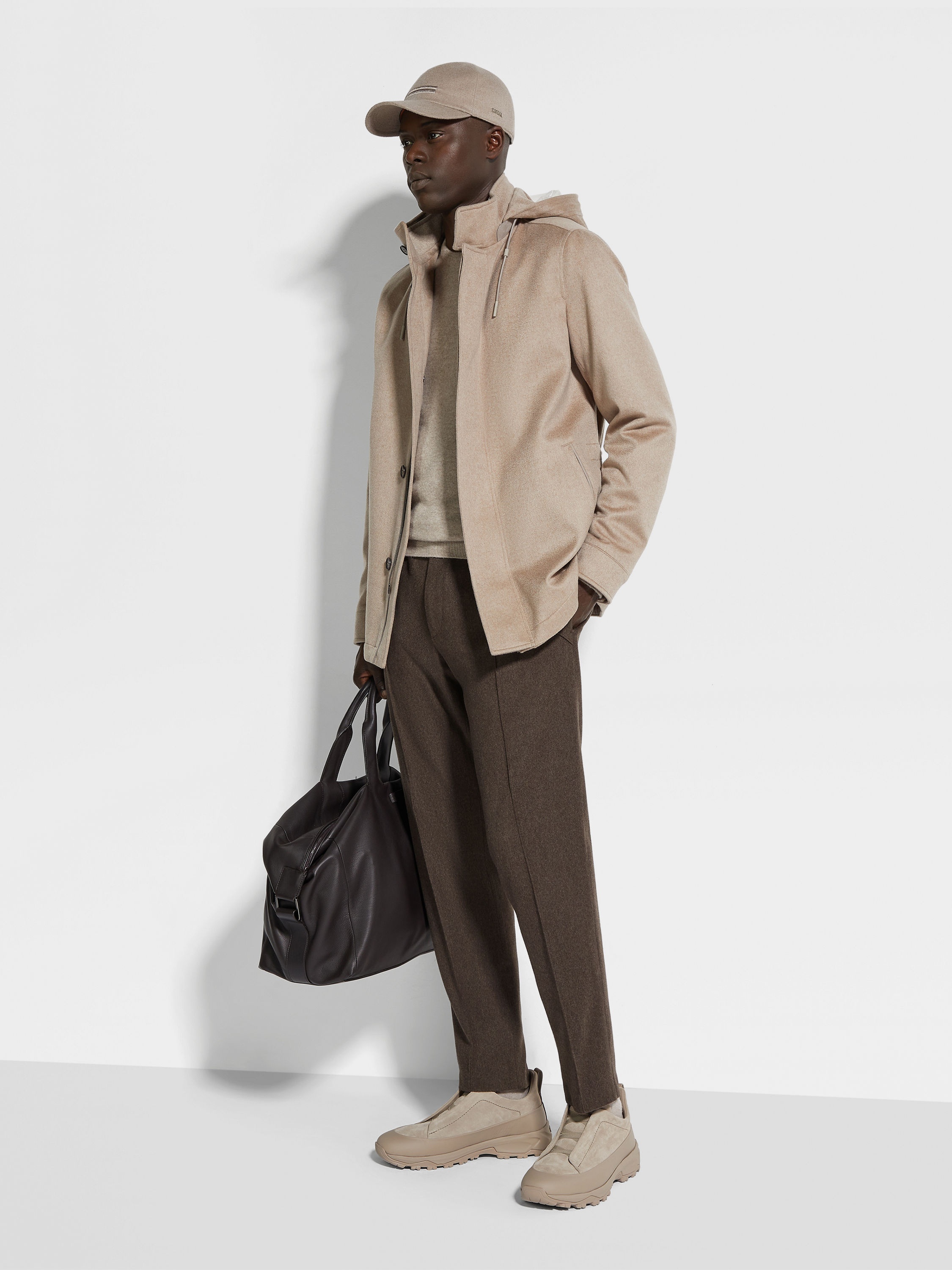 DARK BROWN 15MILMIL15 WOOL JOGGERS - 3