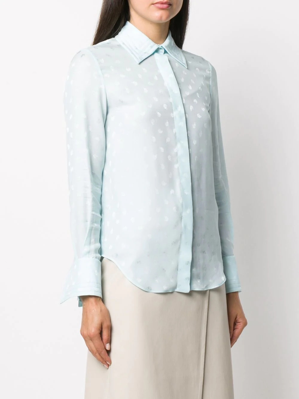 spot jacquard shirt - 3