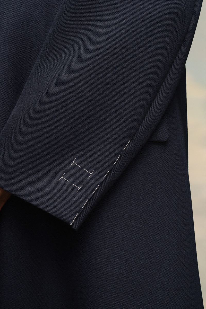Collarless Wool Coat 5