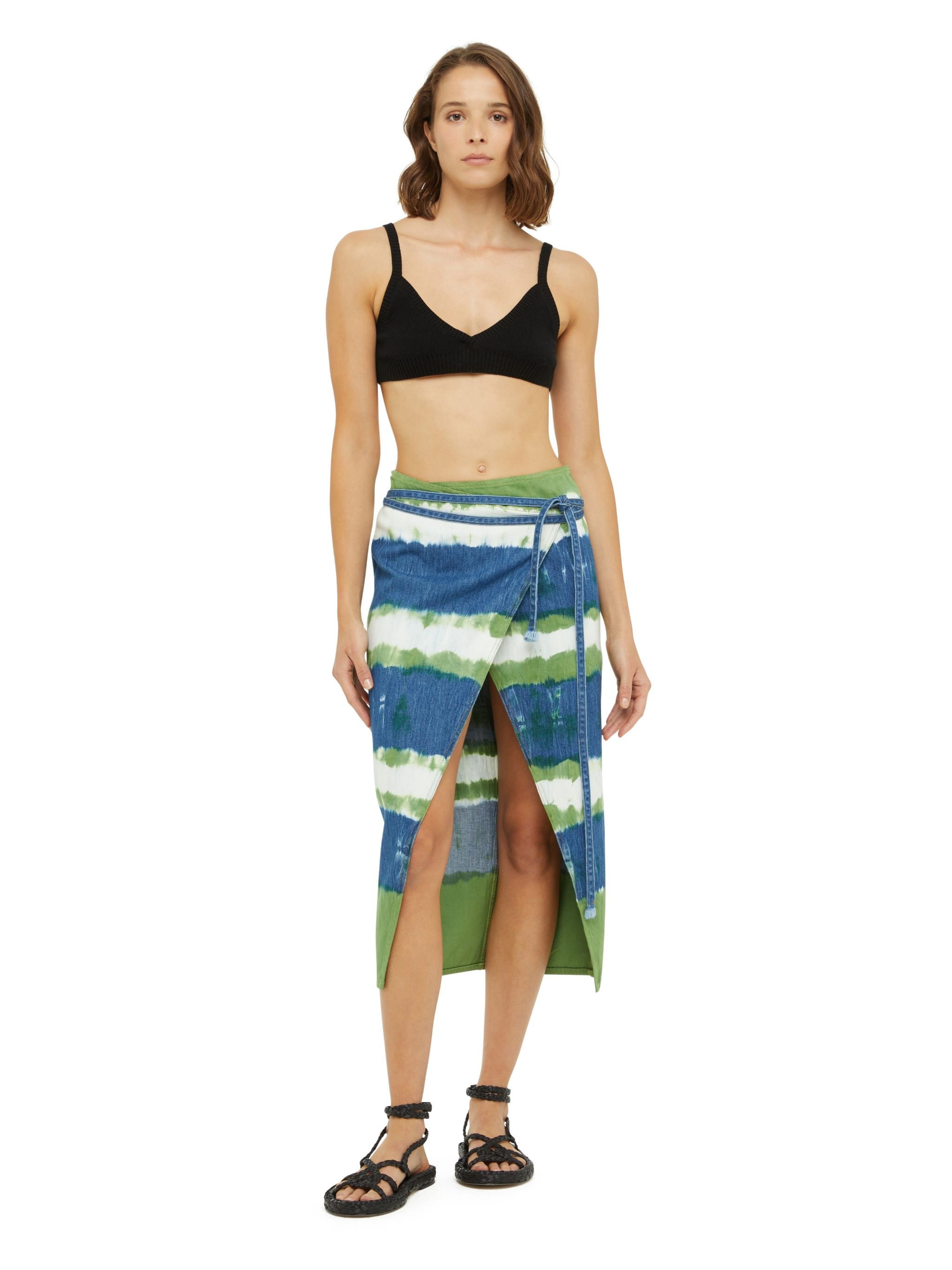 Magic Journey Denim Sarong Skirt - 4