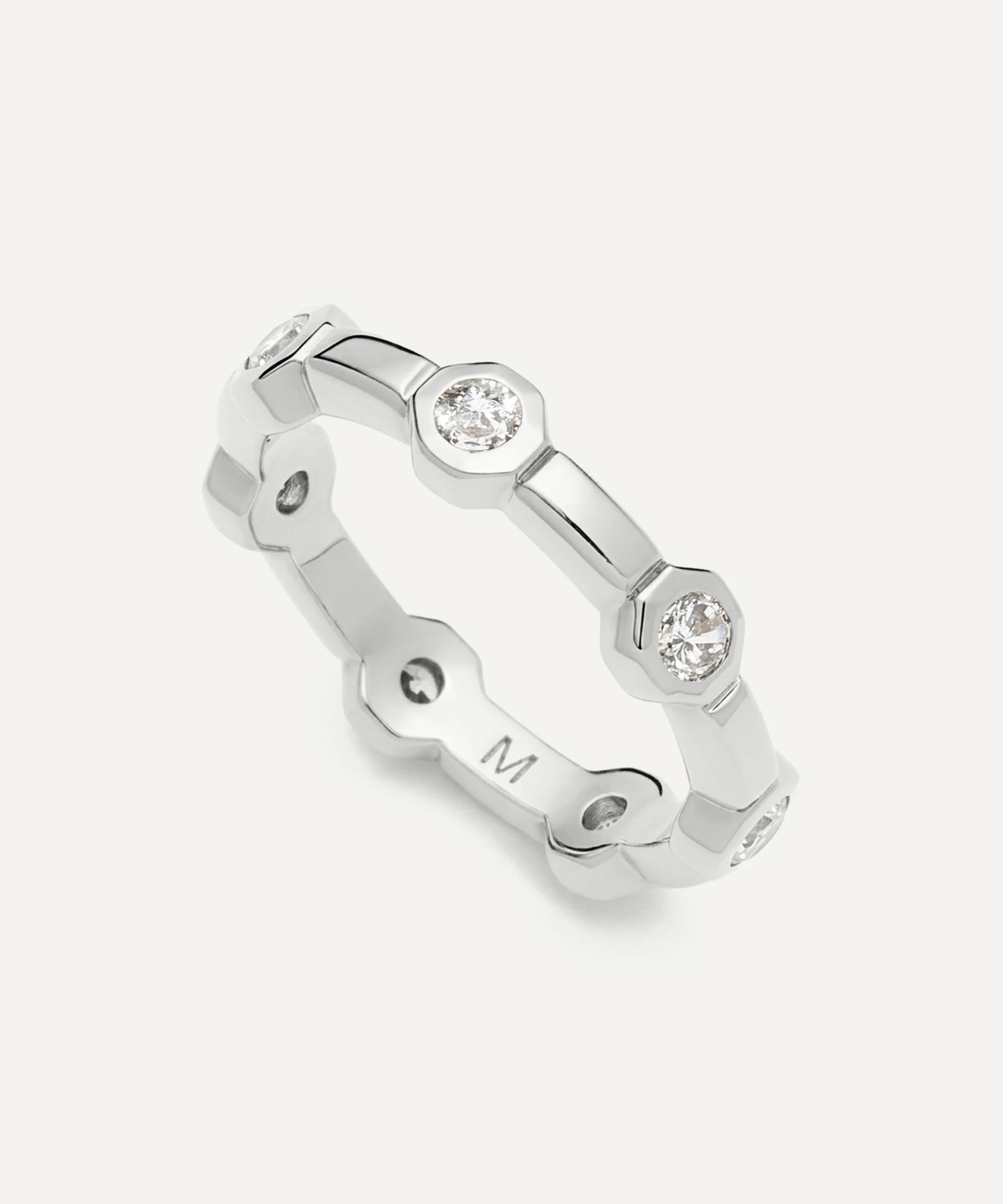 Silver-Plated Lucy Williams Stackable Tennis Ring - 1
