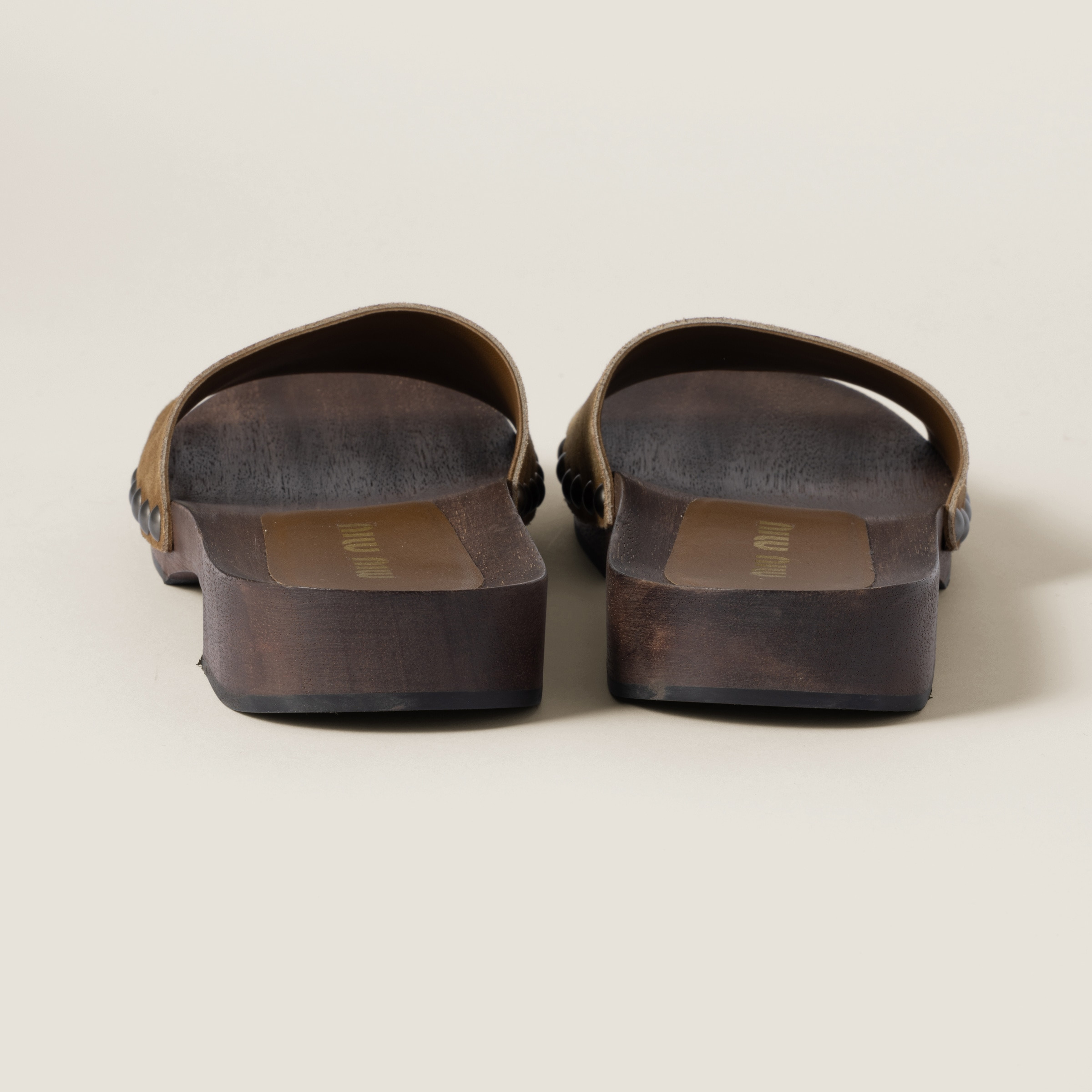 Faded suede clogs - 3