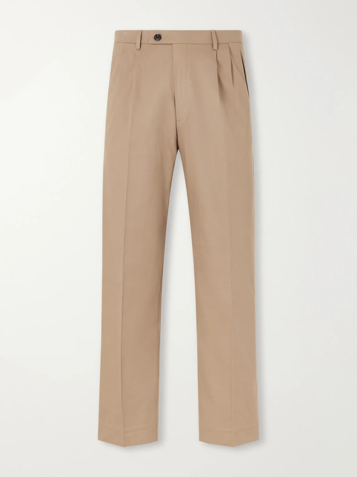 Robin 10076 Straight-Leg Organic Stretch-Cotton Dobby Trousers - 1