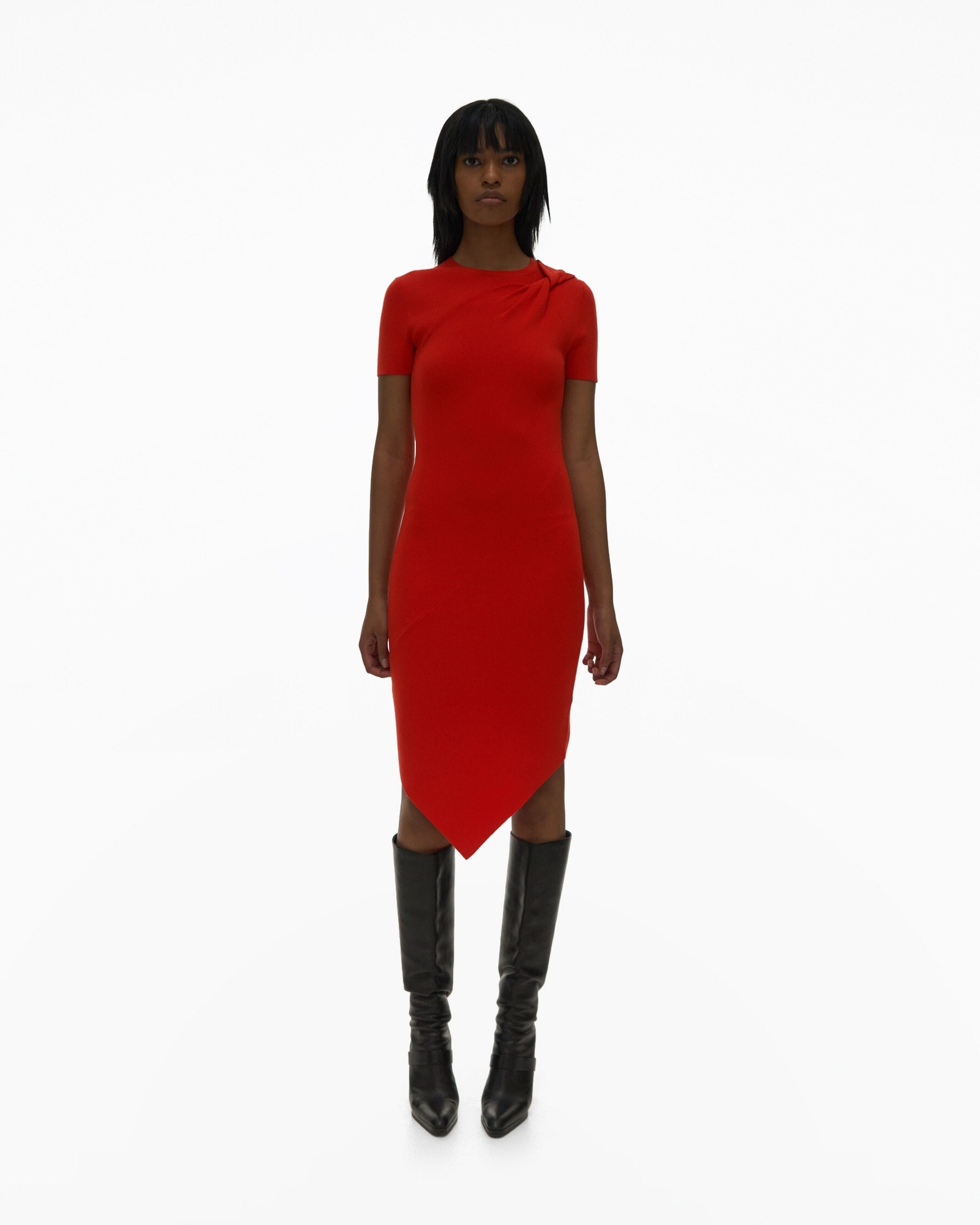 TWISTED ASYMMETRIC JERSEY DRESS - 2