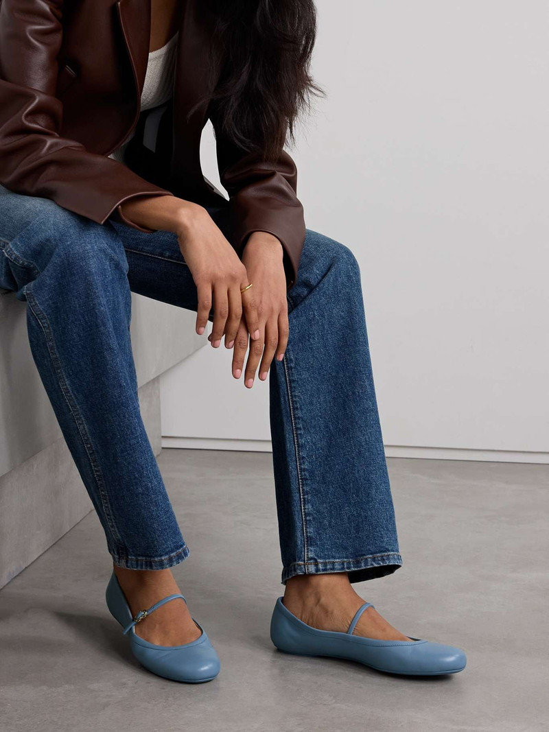 Gianvito Rossi Carla leather Mary Jane ballet flats outlook