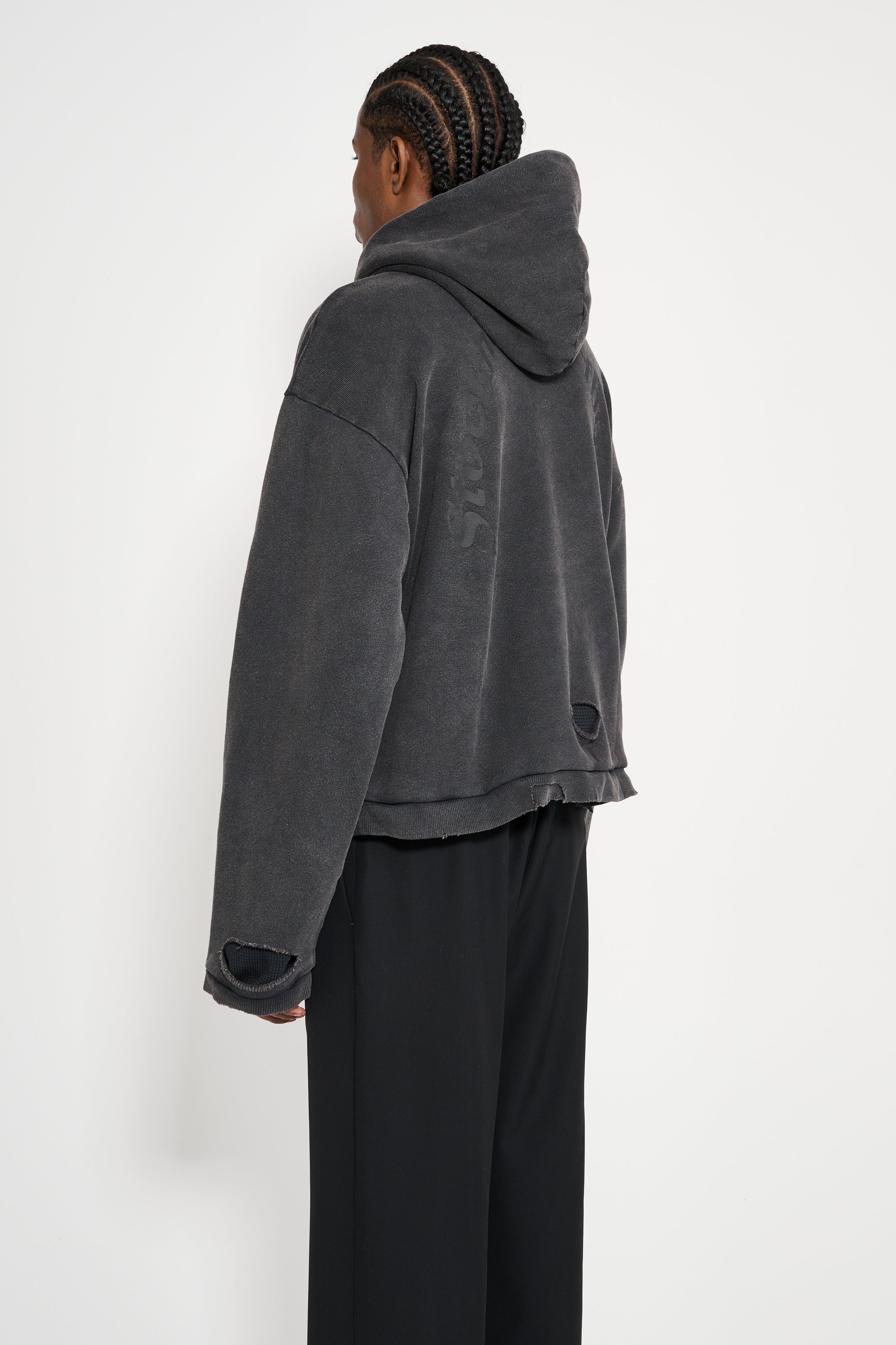 STOCKHOLM SURFBOARD CLUB HEAVYWEIGHT LINED HOODIE MOUNTAIN GREY - 3