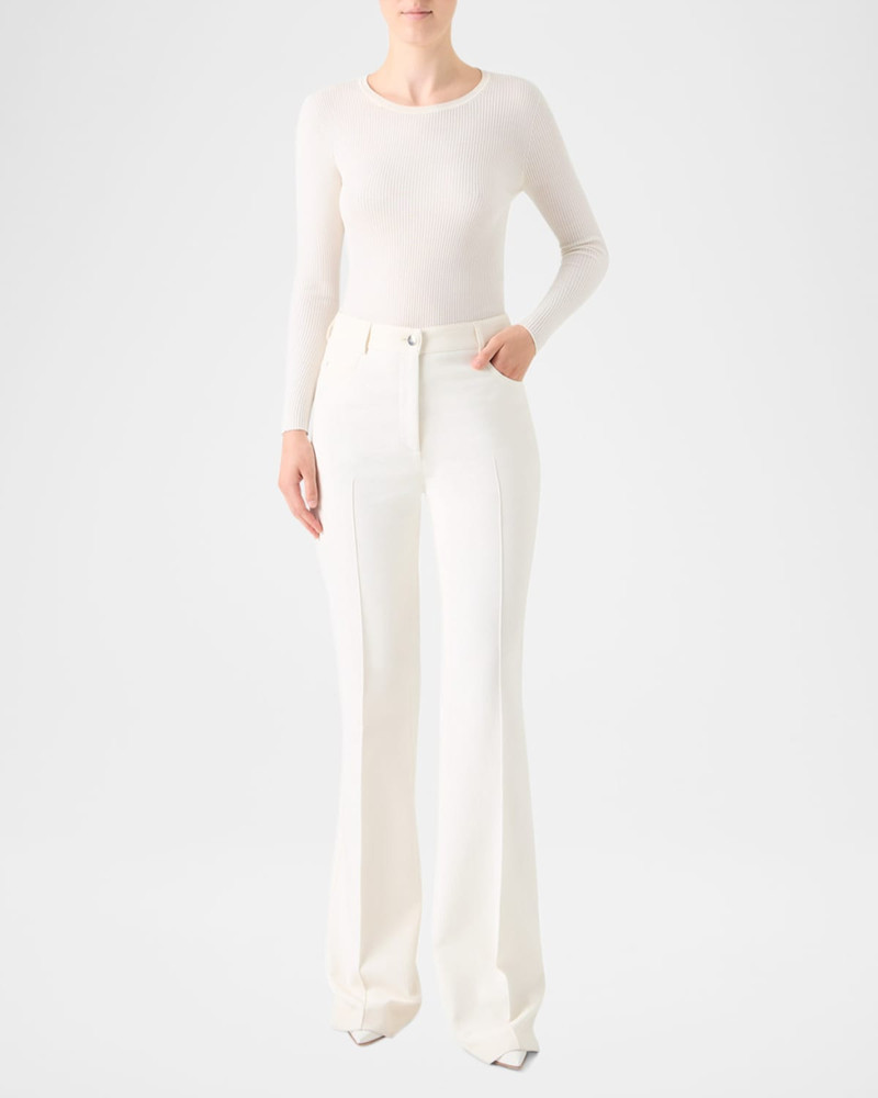 AKRIS Silk Cotton Rib Crewneck Sweater outlook