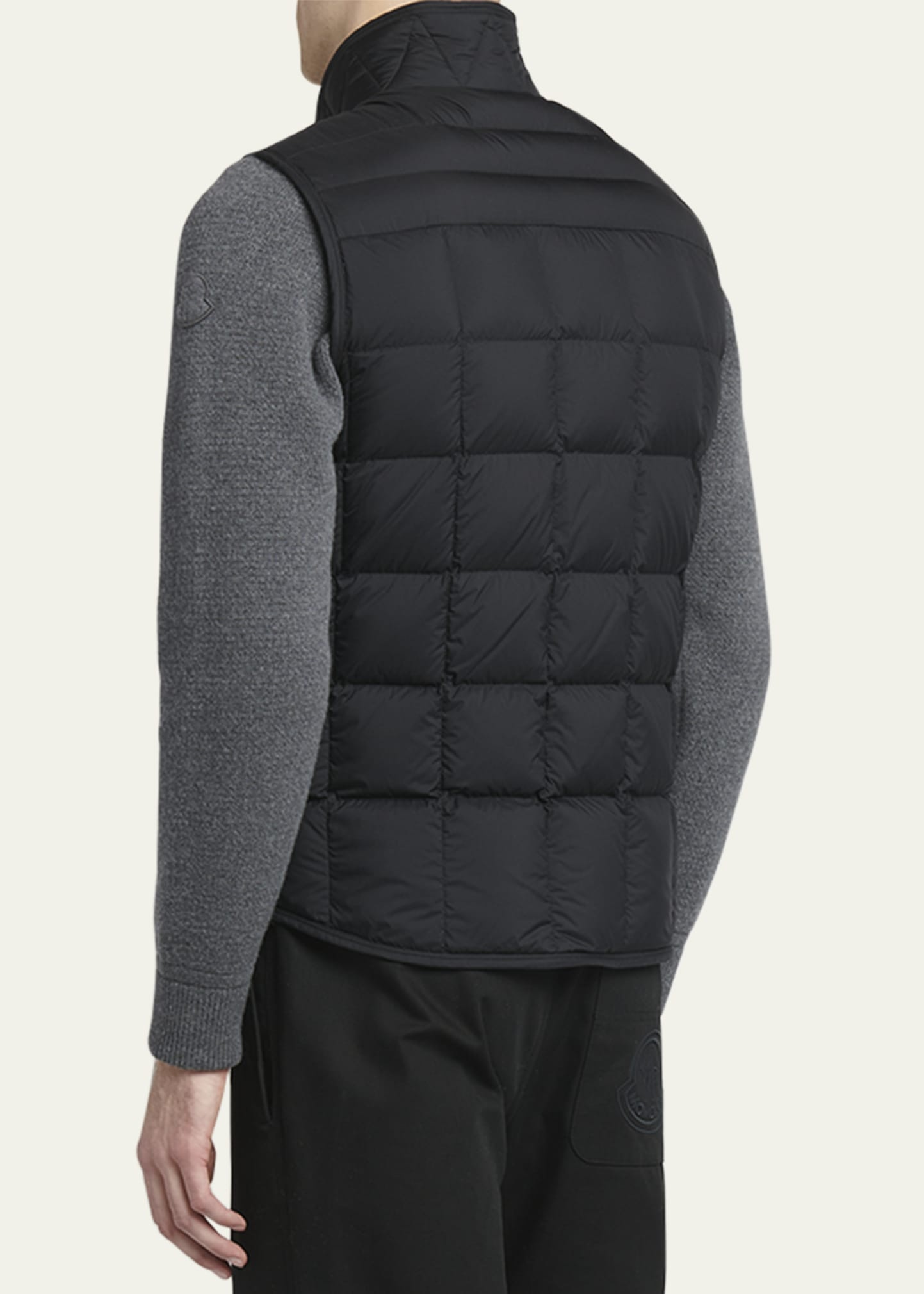 Men's Tonal Paneled Down Vest - 3