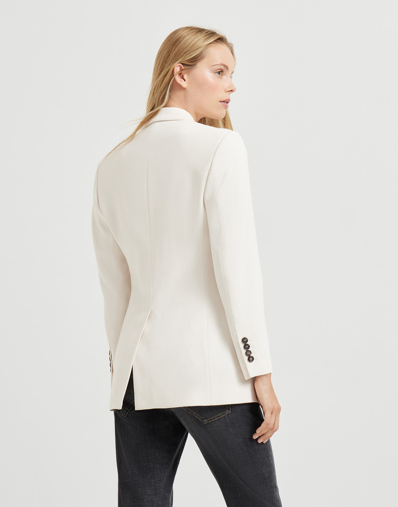 Brunello Cucinelli Comfort viscose couture twill blazer with monili outlook