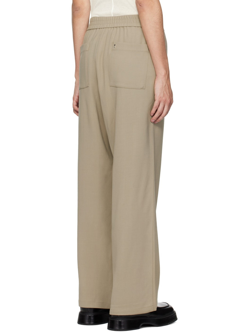 Taupe Elasticized Waist Trousers 3