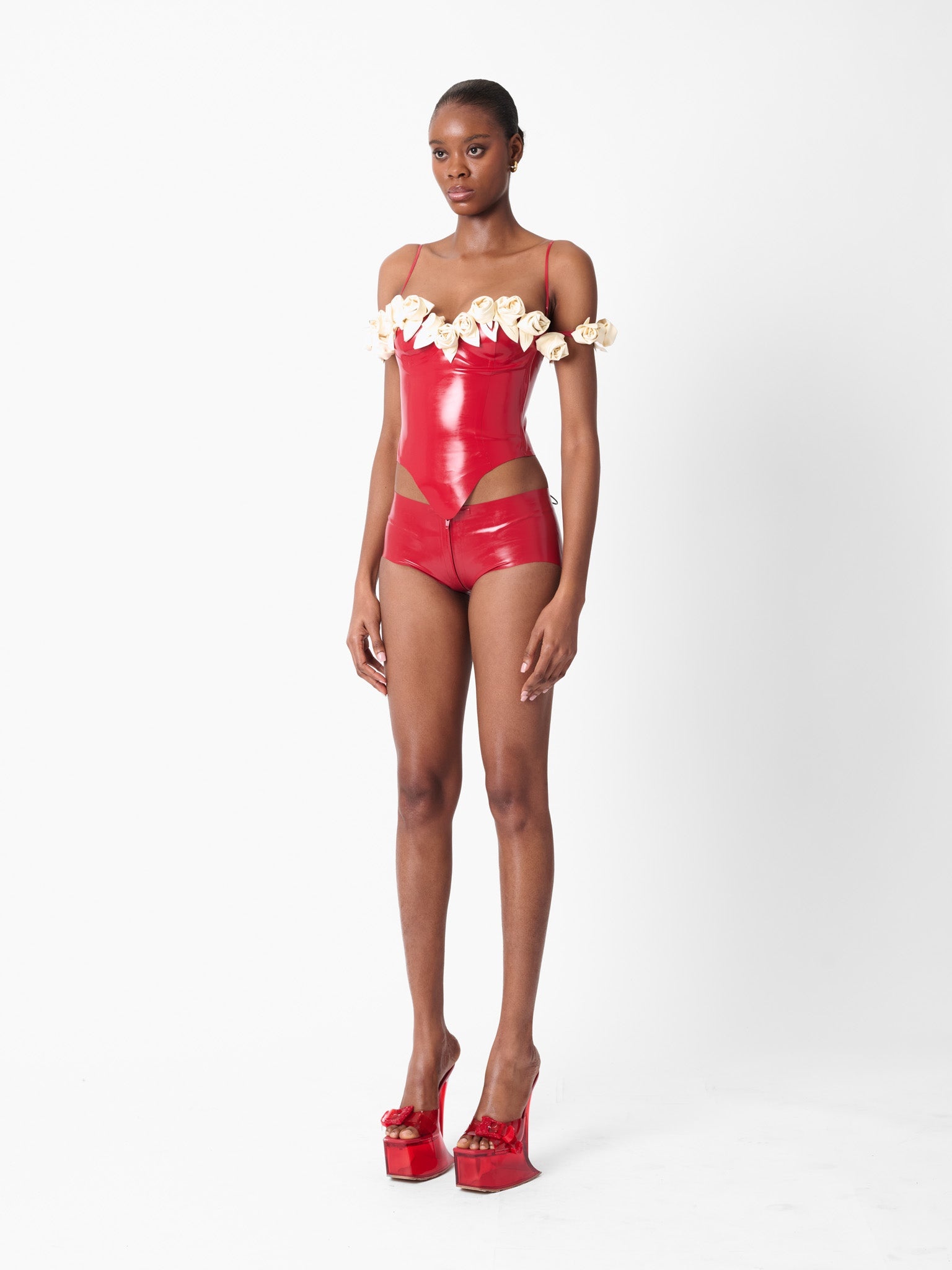 FANTASY CORSET TOP RED - 5