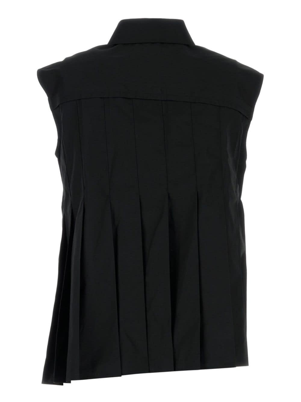 pleated asymmetric shirt - 2