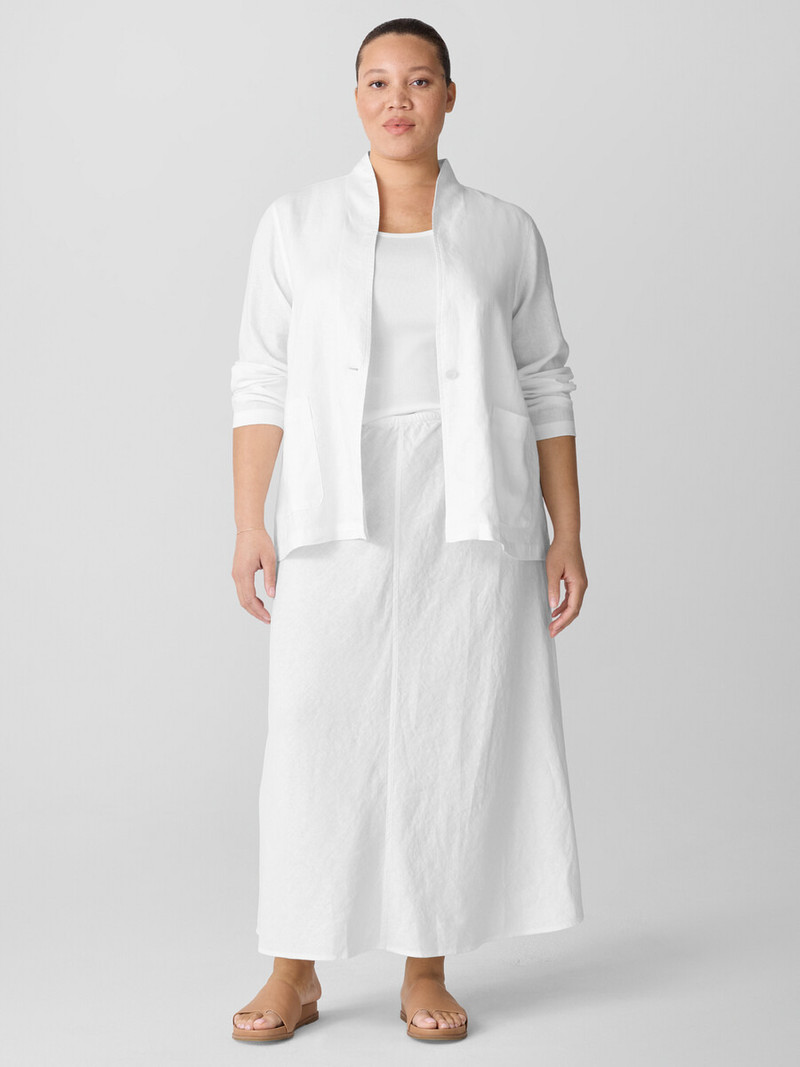 Organic Linen High Collar Jacket 6