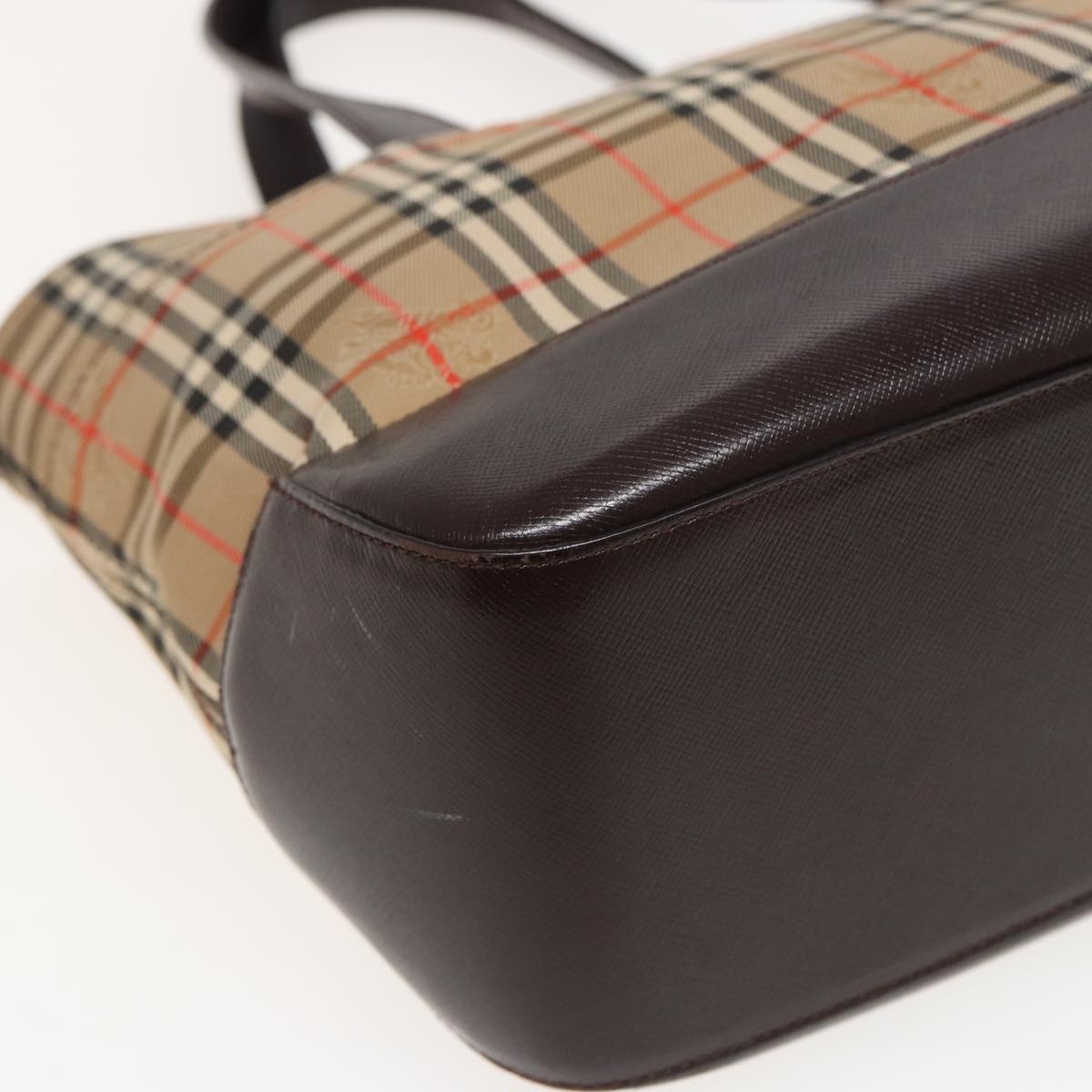 Burberry Nova Check Hand Bag Canvas Beige - 11