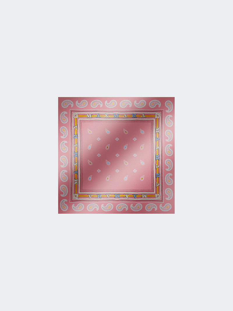 UMIDO Printed silk twill pocket square - BEIGE PINK 1