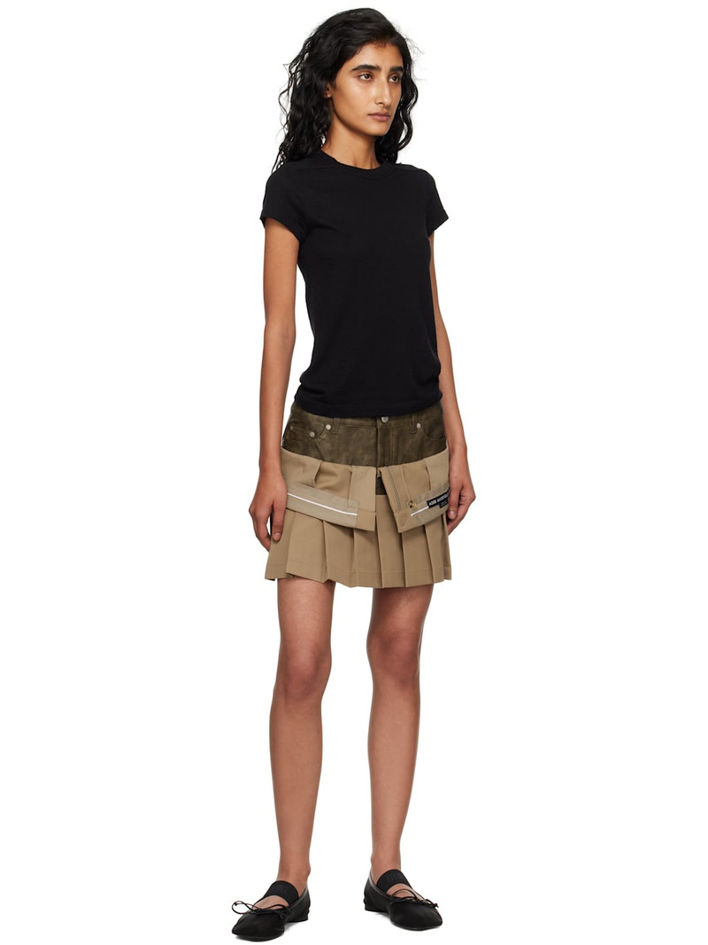 Andersson Bell Beige Inside Out Pleats Miniskirt outlook