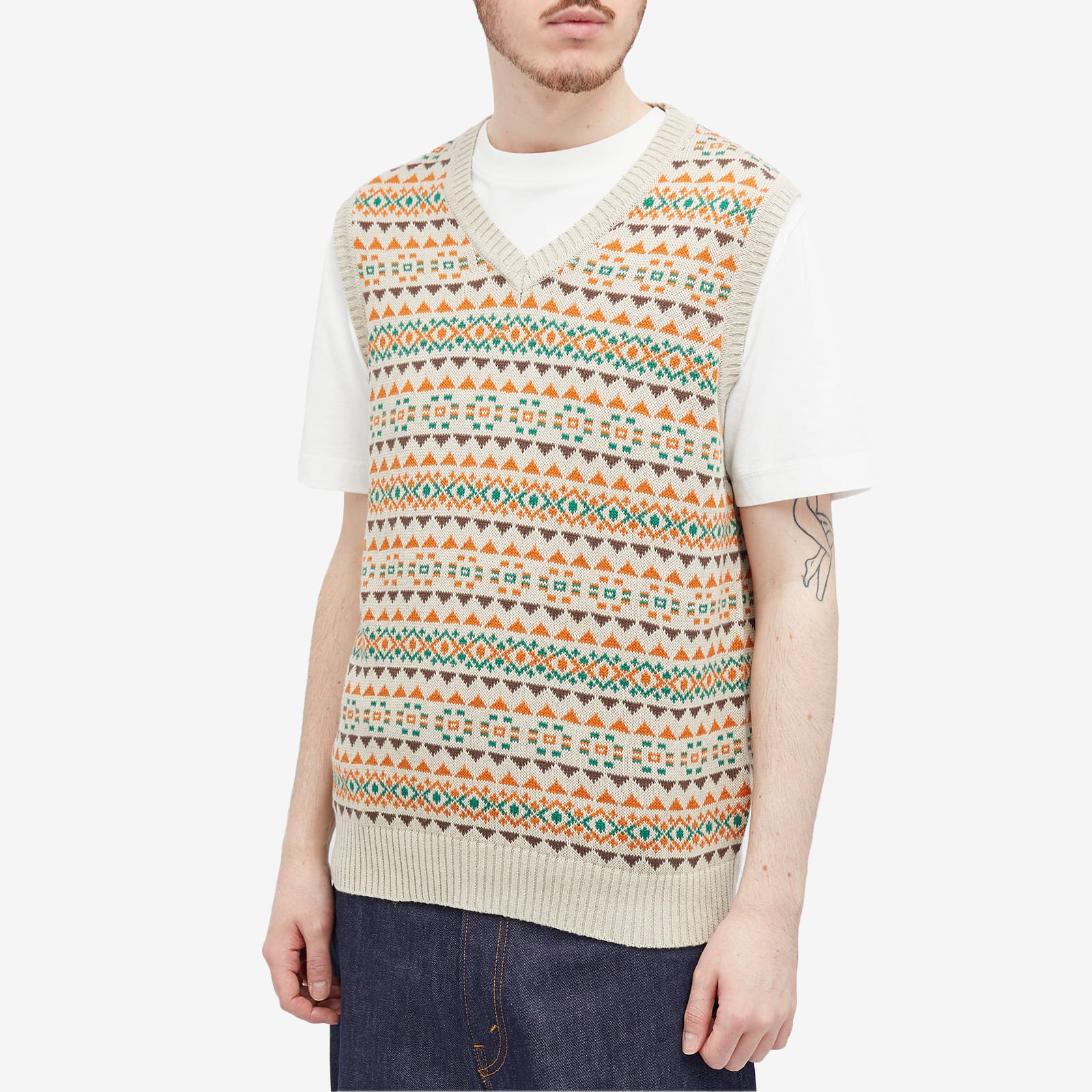 Beams Plus Fair Isle Knit Vest - 2