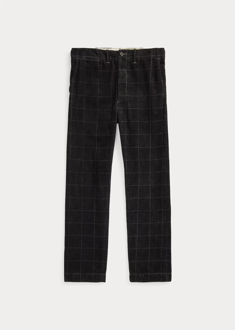 Check-Print Corduroy Officer’s Pant 1