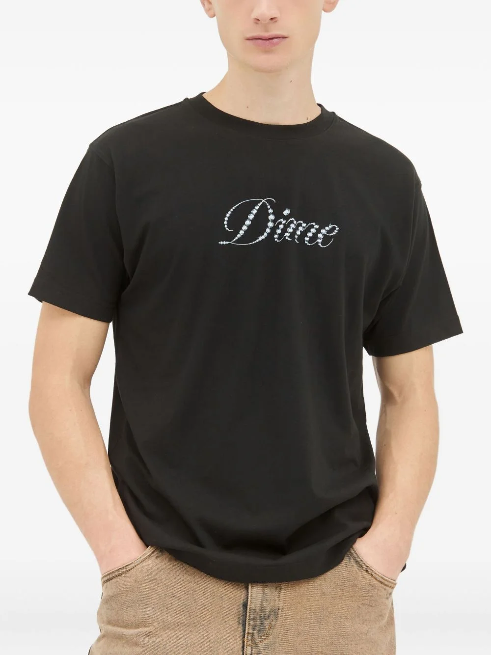 embellished crew-neck T-shirt - 1