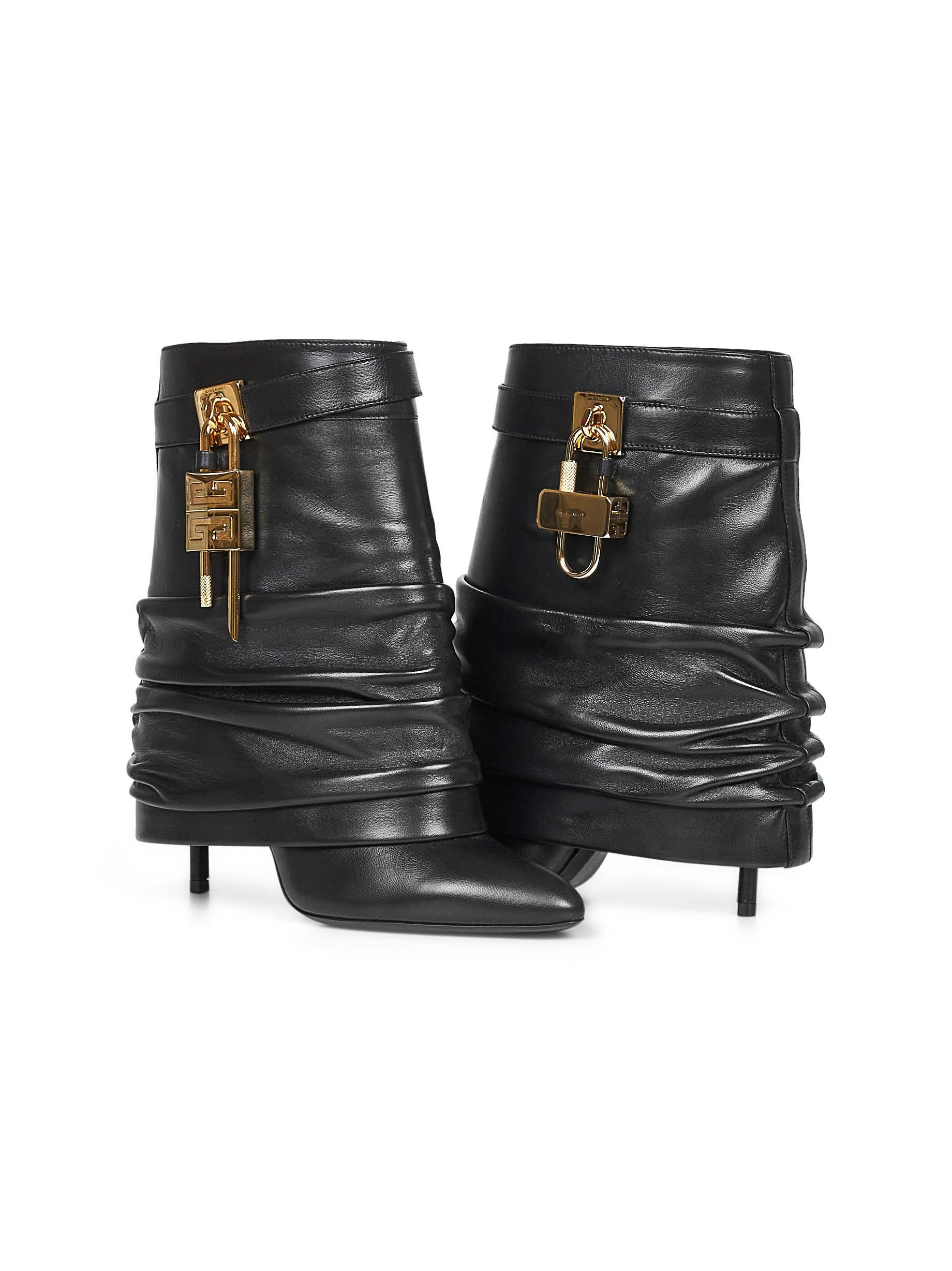 shark lock stiletto anklòe boots - 3