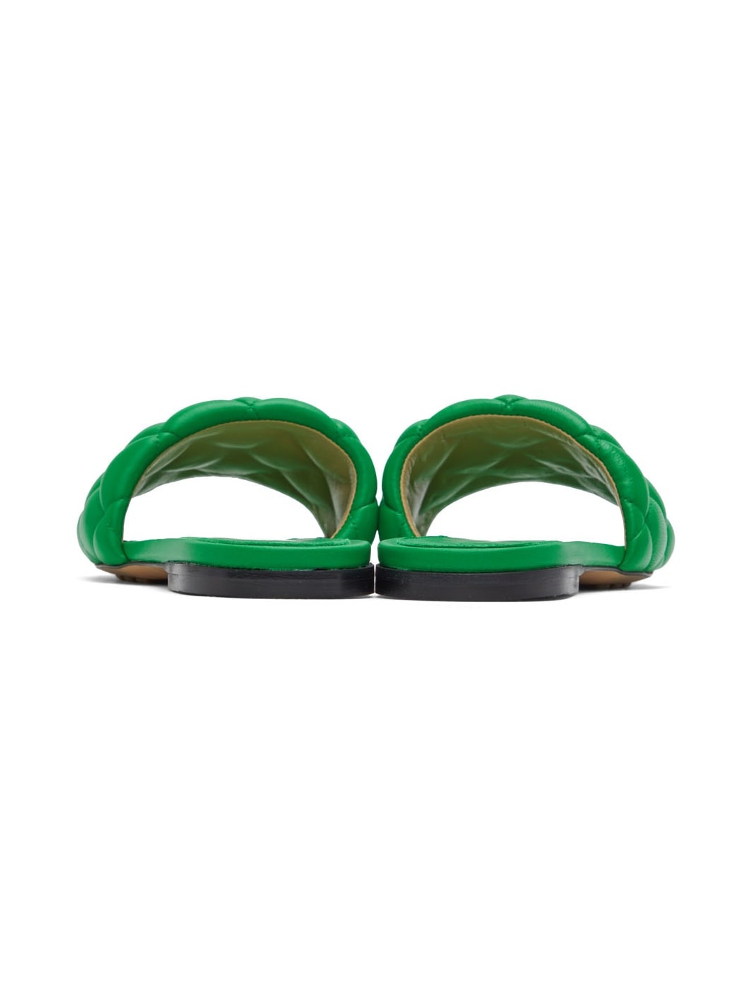 Green Padded Flat Sandals - 2