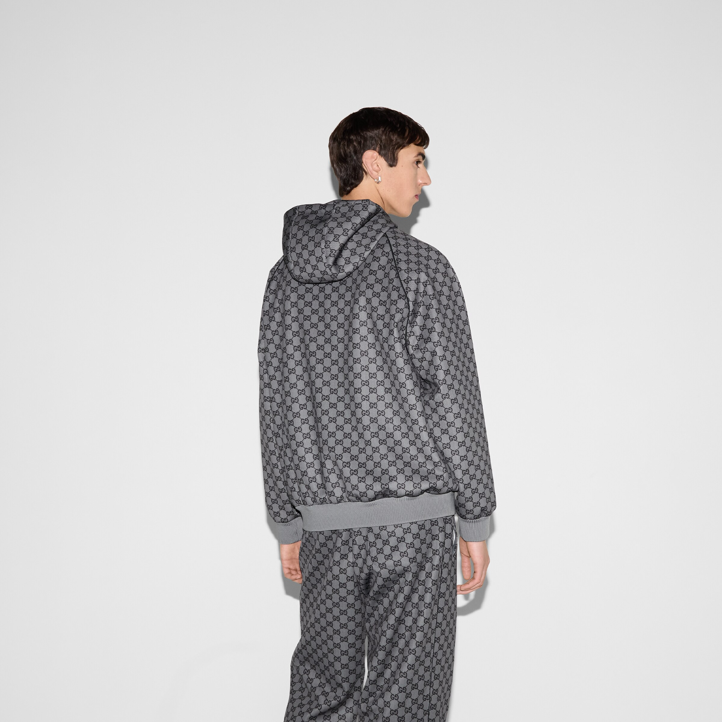 Printed GG neoprene zip jacket - 4