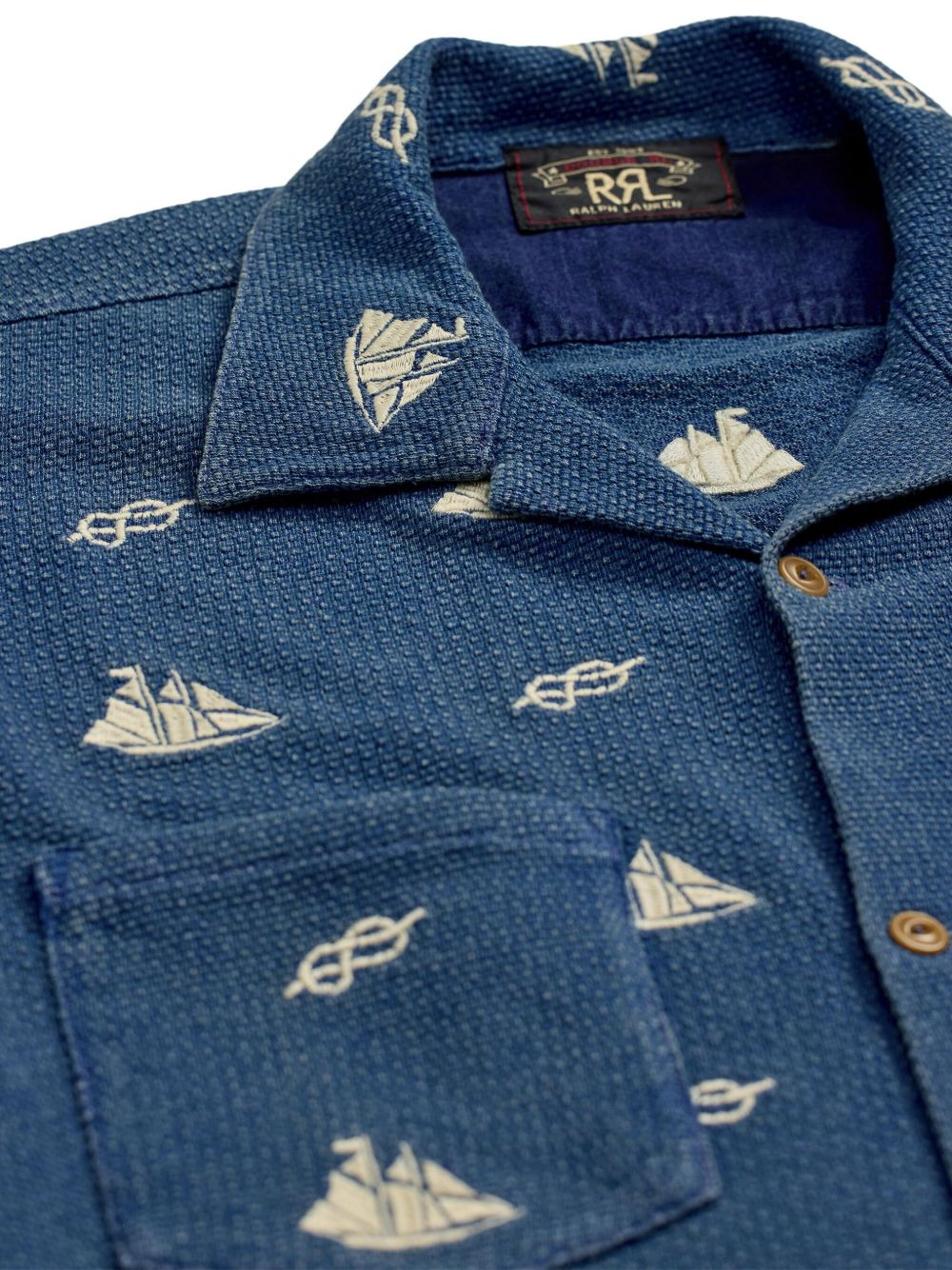 nautical-print short-sleeve shirt - 4