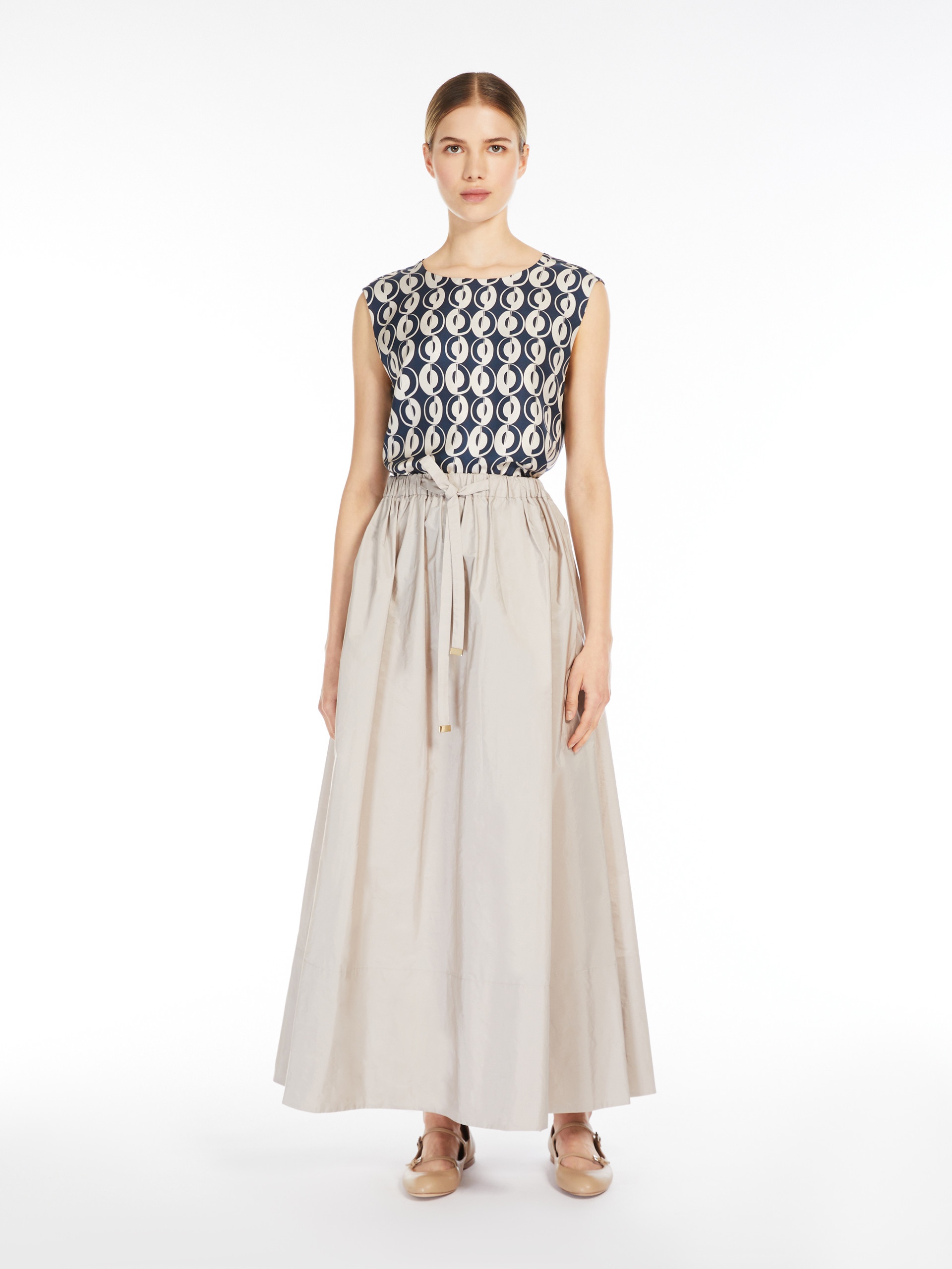 LIRICA Long taffeta skirt - 2