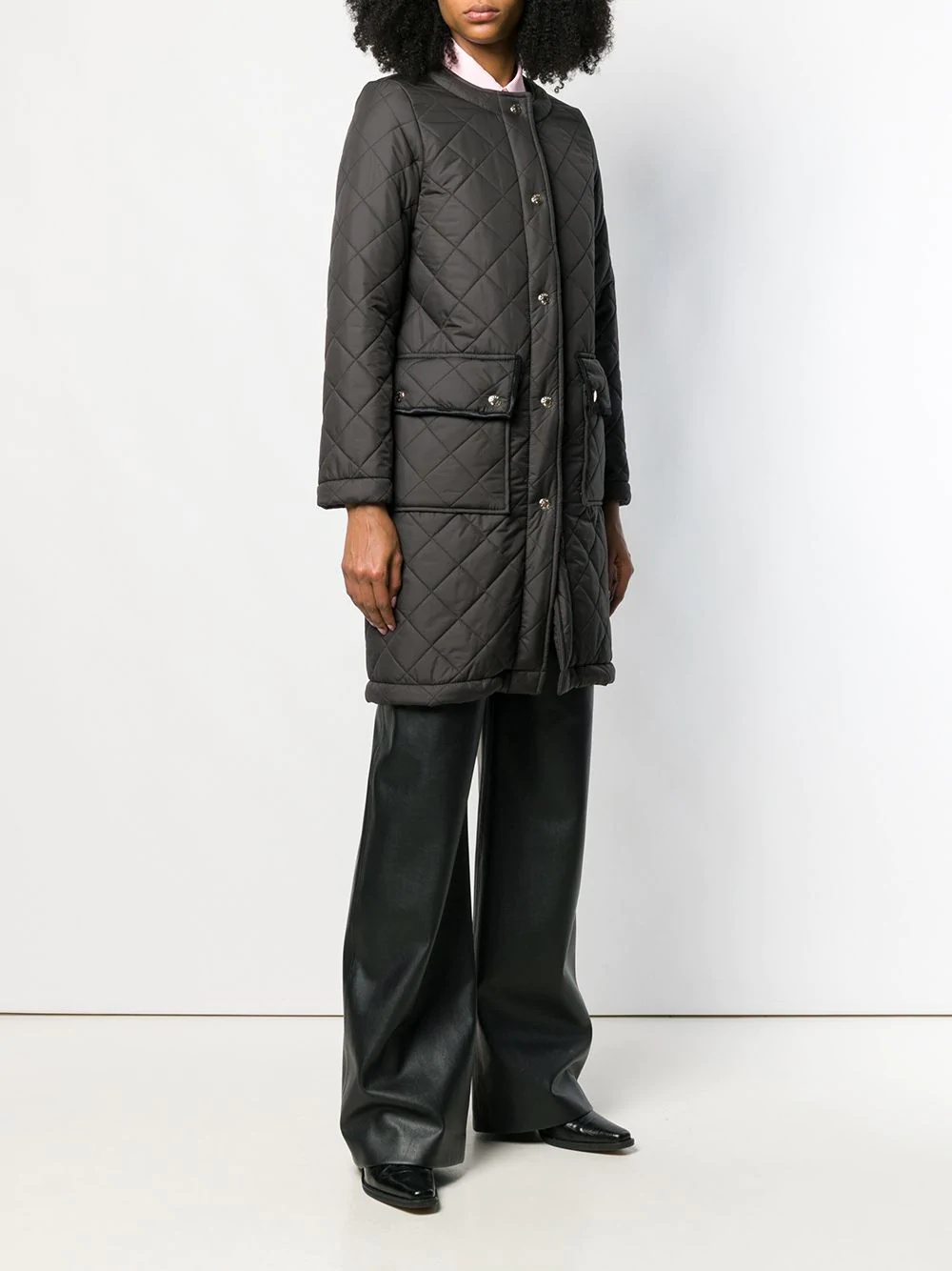 HUNA Black Quilted Coat | LQ-1006 - 3