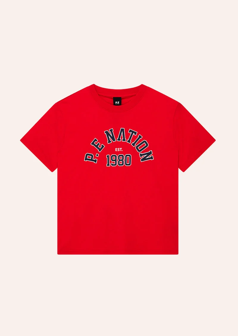 ESTABLISHED TEE IN COLLEGE RED - 1