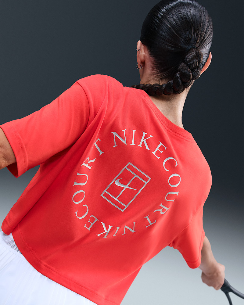 Nike Nike Slam Women's Dri-FIT Short-Sleeve Cropped Tennis T-Shirt outlook