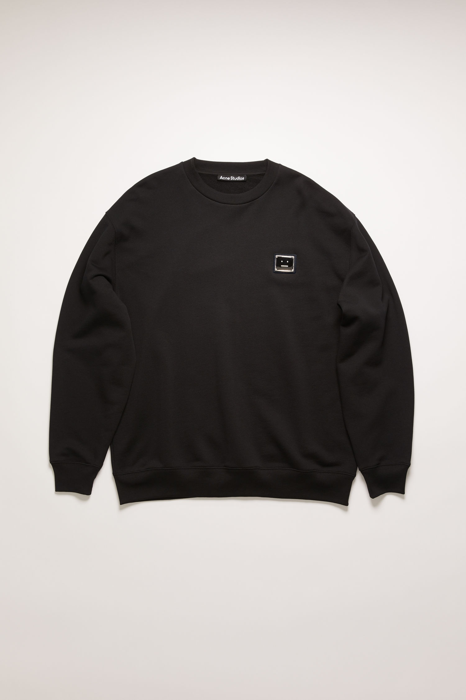 Oversized logo plaque sweatshirt black - 1