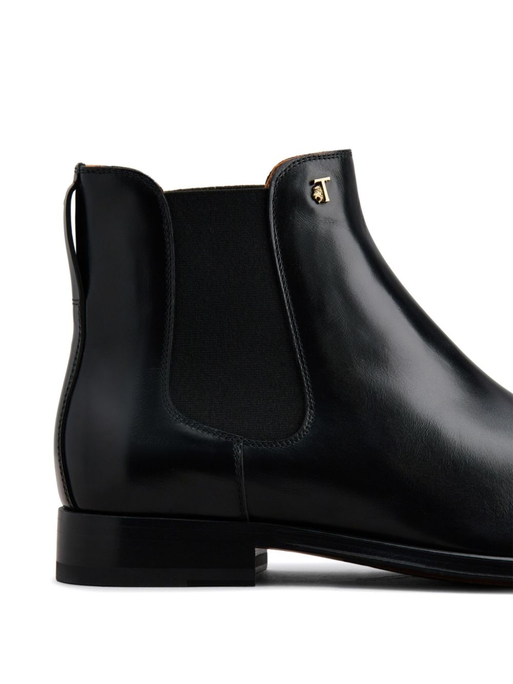 logo-plaque leather ankle boots - 5