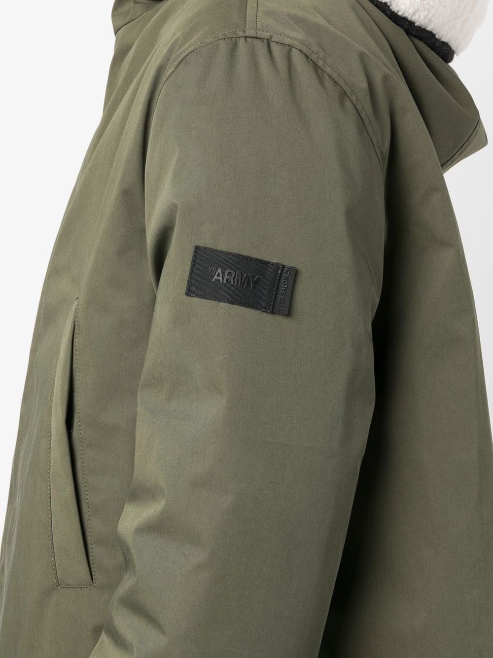 shearling-lined hooded parka - 5
