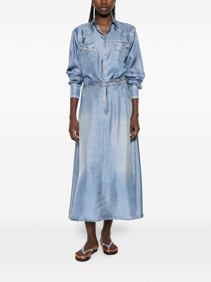 Pierre-Louis Mascia Aloe clear blue pocket skirt outlook