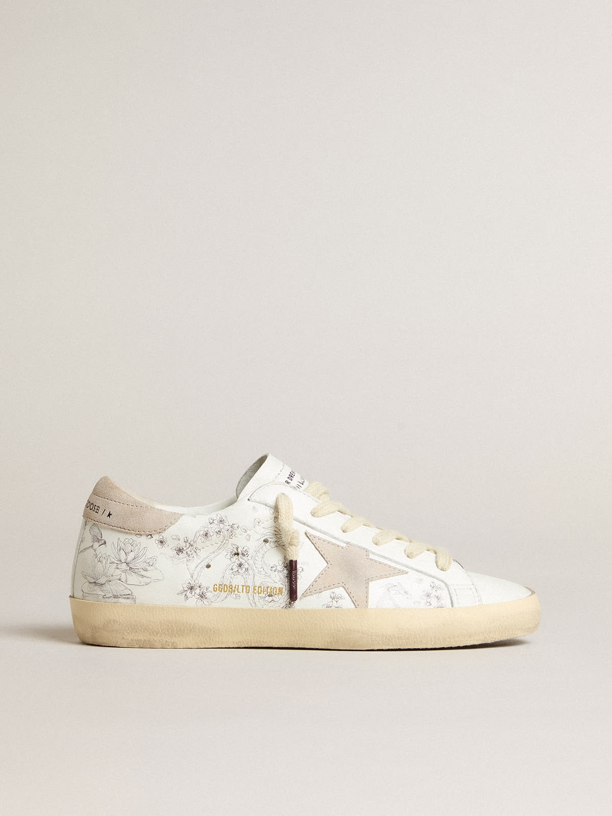 Women’s Super-Star LTD CNY in white leather with lettering on the upper - 1