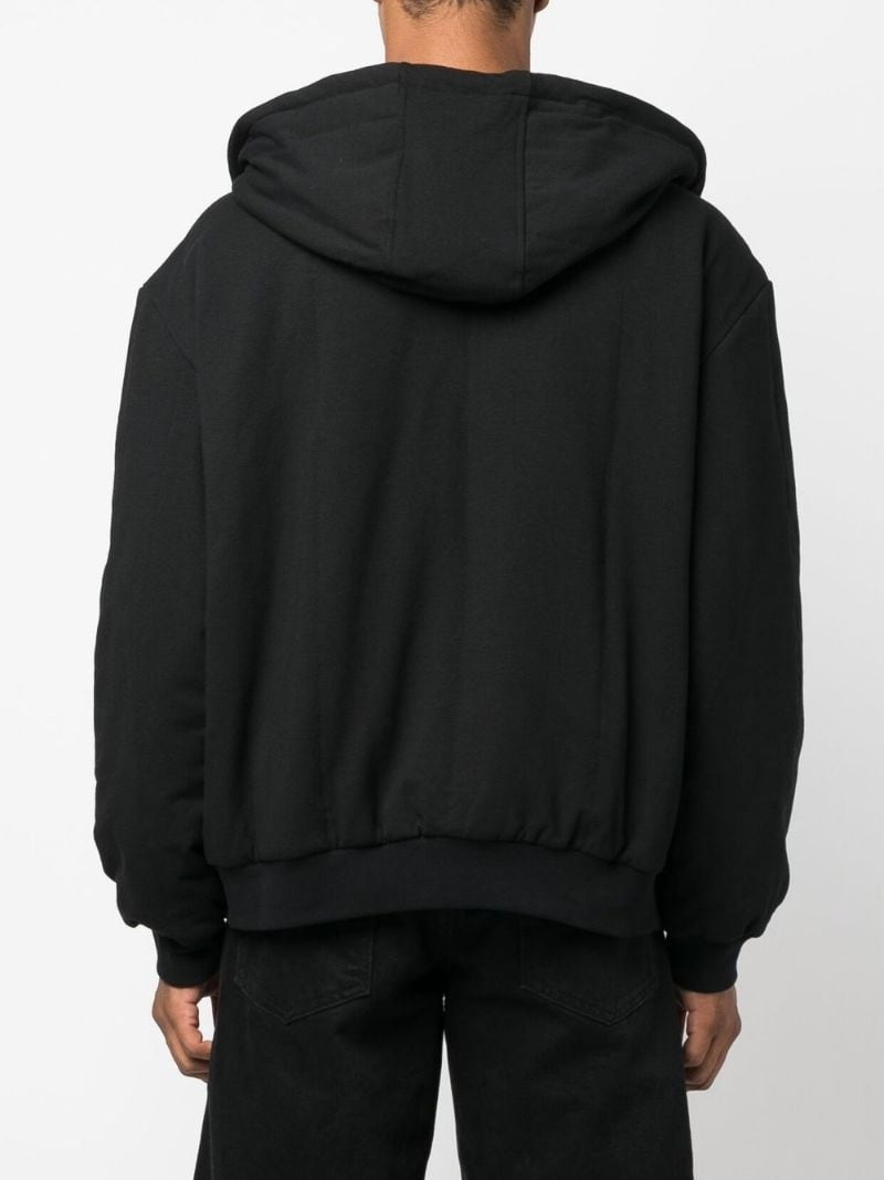 logo-print zipped hoodie - 4