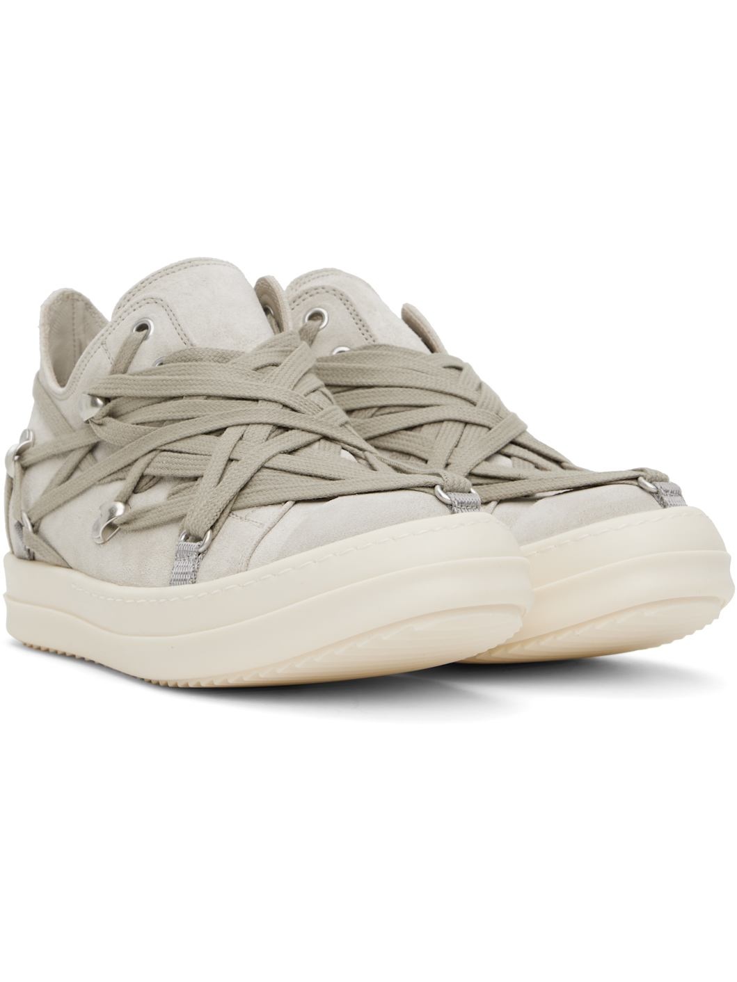 Gray Hollywood Megalace Low Sneaks Sneakers - 4