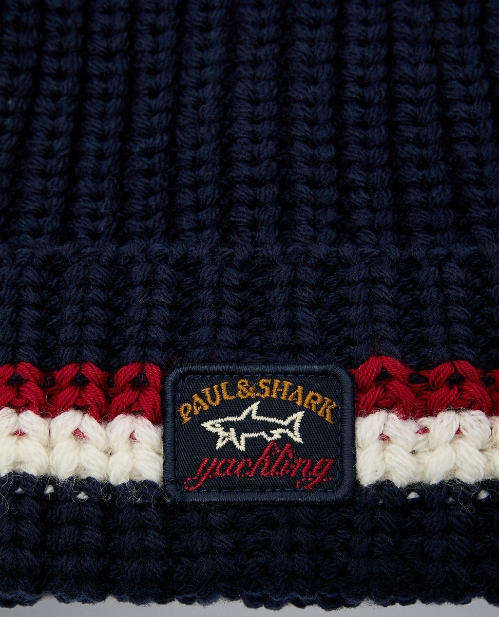 Ribbed wool beanie with iconic badge - 3